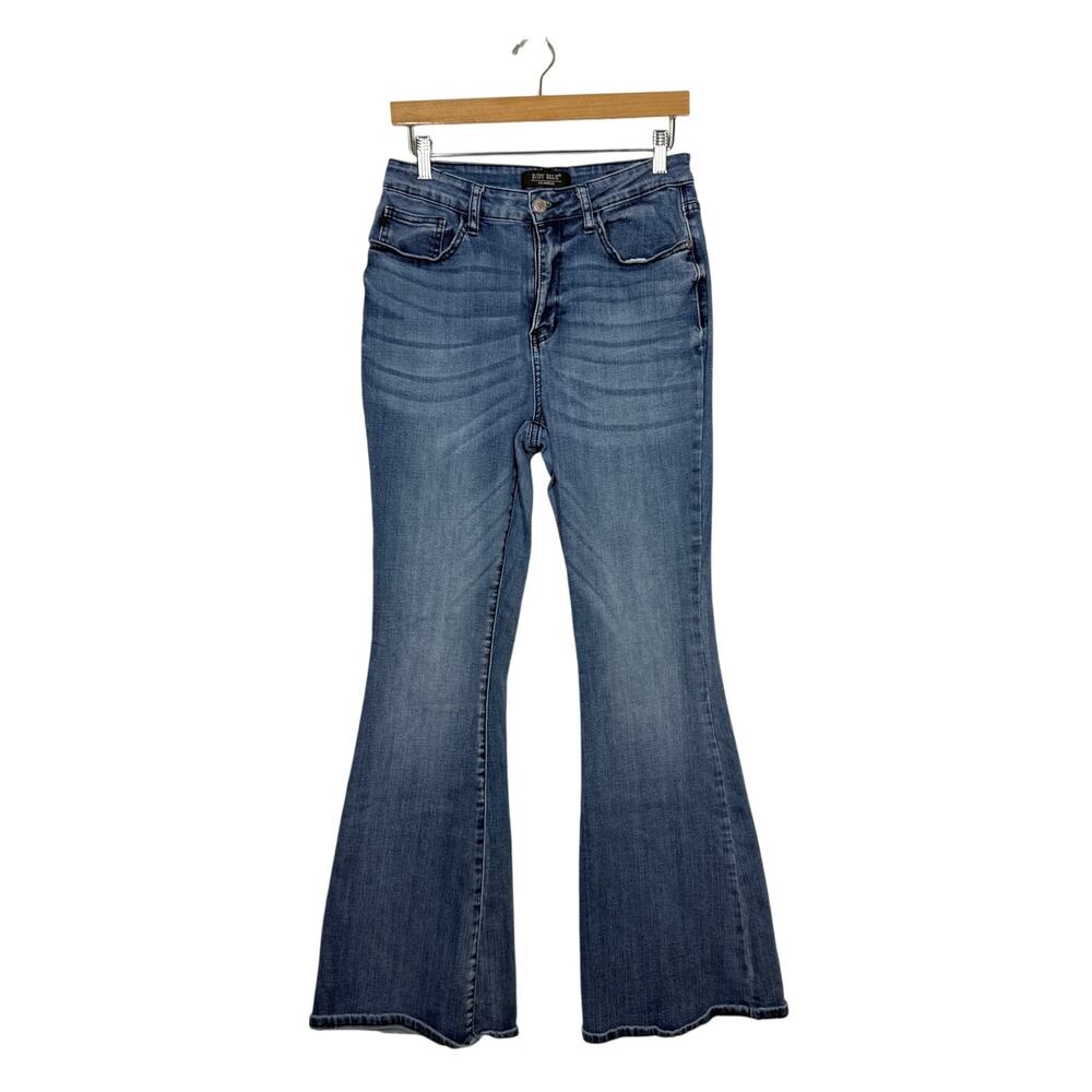 Judy Blue Flare Jeans Women's Size 30 Blue Denim High Waisted Medium Wash Faded